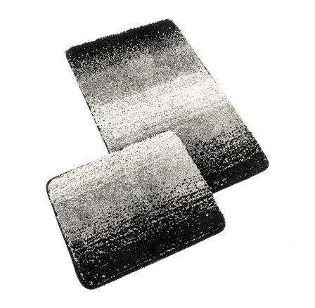 Koupelnová sada předložek SILVER 60x100+60x50cm šedá/černá