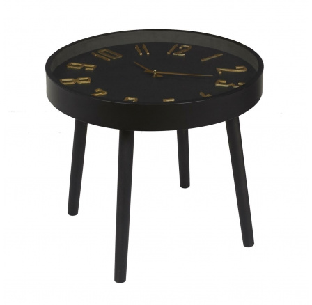 Konferenční stolek Telis černý s hodinami