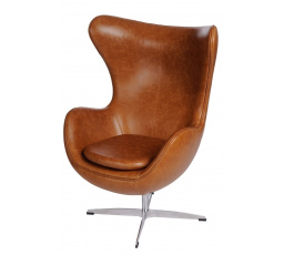 Křeslo Vejce světle hnědé vintage Premium