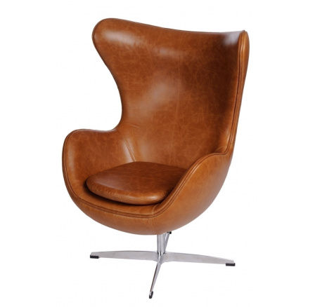 Křeslo Vejce světle hnědé vintage Premium Křeslo Vejce světle hnědé vintage Premium