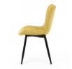 Jídelní židle, žlutá, látka, HC-462 YEL2