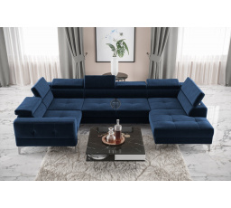 Rohová sedací souprava TOSCANIA MAX I 170x350x185 cm - modrá , levá