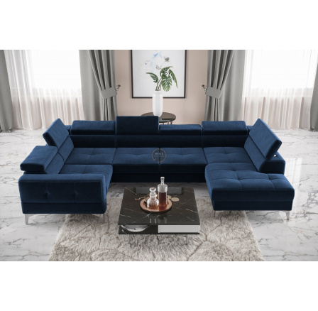 Rohová sedací souprava TOSCANIA MAX I 170x350x185 cm - modrá , levá