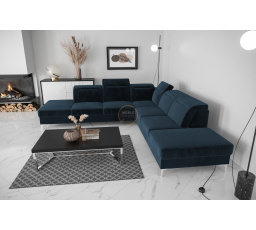 Rohová sedací souprava OSLO MAX 295x295 - modrá , levá