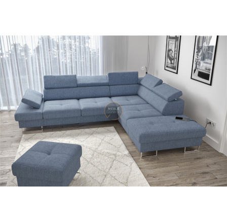 Rohová sedací souprava GALAXY s funkcí spaní 225x280 - volitelný odstín , pravá