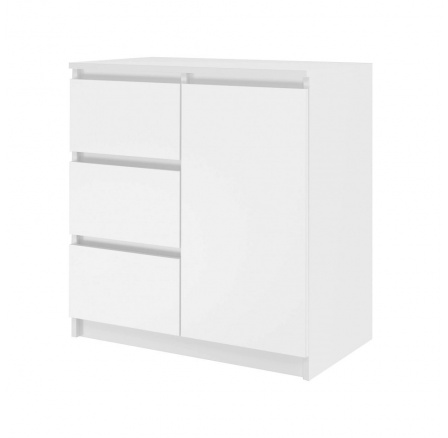 Komoda Malvína 1D3S, bílá