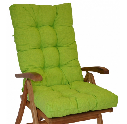 Polstr na teakové zahradní křeslo vysoké - látka světle zelený melír Polstr na teakové zahradní křeslo vysoké - látka světle zelený melír