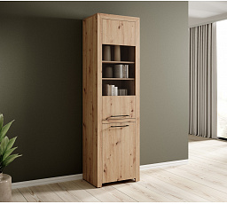 Vysoká vitrína JANEZ Artisan+Černá