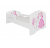 Postel s matrací a zábranou PEPE PRINCESS AND HORSE 140x70 Bílá