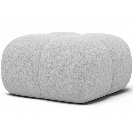 Čalouněný puf Covio, bílý buklé Royal 01 85x52