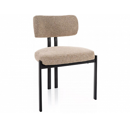 ŽIDLE MISAKI ČERNÁ / BÉŽOVÉ ČALOUNĚNÍ. 253