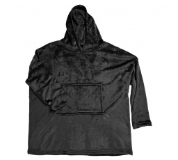 Černá plyšová mikina / snuddie