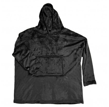 Černá plyšová mikina / snuddie