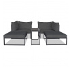 Zahradní sestava, kov, látka, šedá, AZ-L1761 GREY