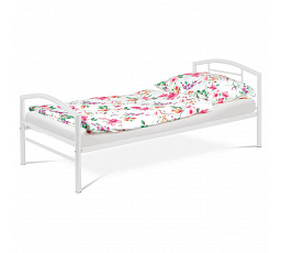 Jednolůžková postel 94x207cm, kov, bílá, BED-1900 WT