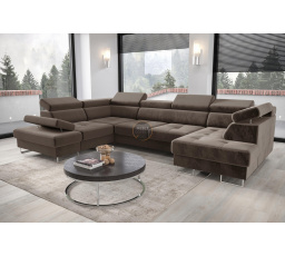 Rohová sedací souprava GALAXY MAX II s funkcí spaní 210x350x165 - volitelný odstín - levá
