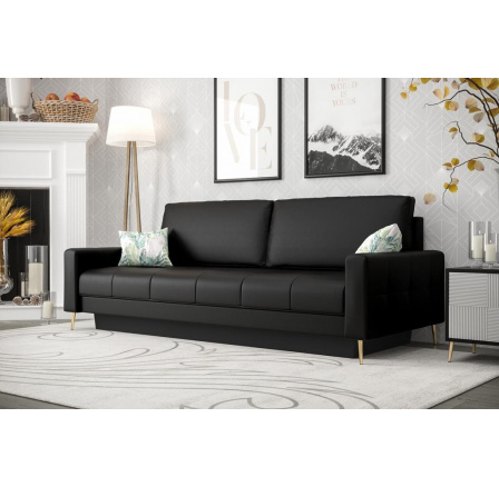 Sofa kožená PIANO DL - černá kůže