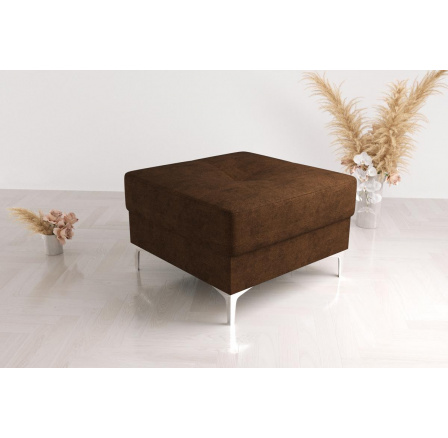 Taburet  s kontejnerem 70 x 70 cm - hnědá