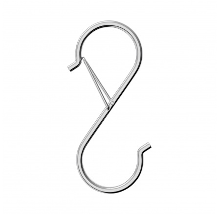 Stříbrný háček 10x na kabáty pro zavěšení na lištu H90*W35*D3