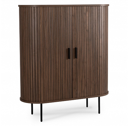 Komoda TRISH 100 cm Dvoudveřová Posuvná Ořech