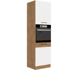 Kuchyňská skříň VEGAS - 60 DP-210 2F, Dub Lancelot / Bílý lesk