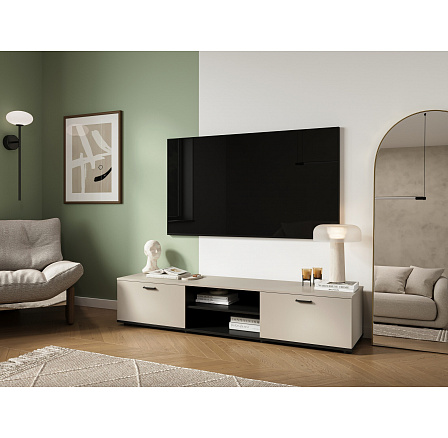 Tv komoda SOHO 180, kašmír / černá Tv komoda SOHO 180, kašmír / černá