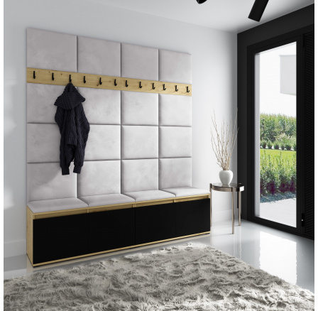 Předsíňová stěna EMI 4, Trinity 32/Artisan+černá Předsíňová stěna EMI 4, Trinity 32/Artisan+černá