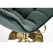 Barová židle H120, Zlatá/Tmavě zelená