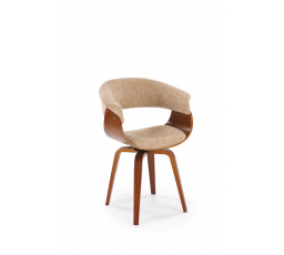 Jídelní židle K545, Béžová/Ořech