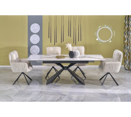 Jídelní stůl LUCIANO, efekt bílého mramoru