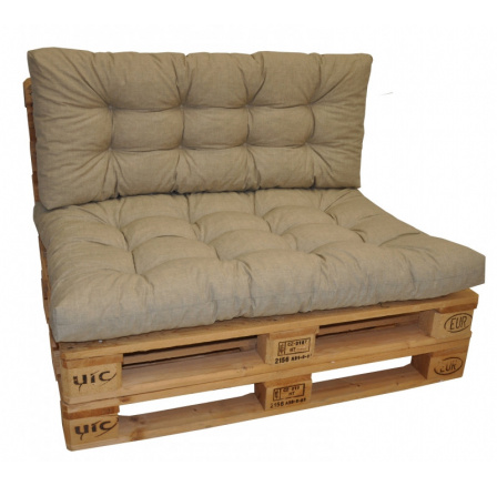 Polstry na paletový nábytek s opěrkou - látka tmavě béžový melír Polstry na paletový nábytek s opěrkou - látka tmavě béžový melír