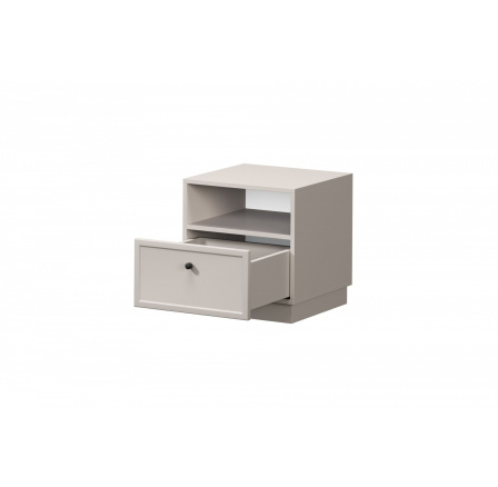 LORINI NOČNÍ STOLEK 45 1SZ - kašmír / černá úchytka / sokl