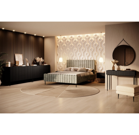 NICOLE PSACÍ STŮL 100 2SZ - černý mat / černý rám