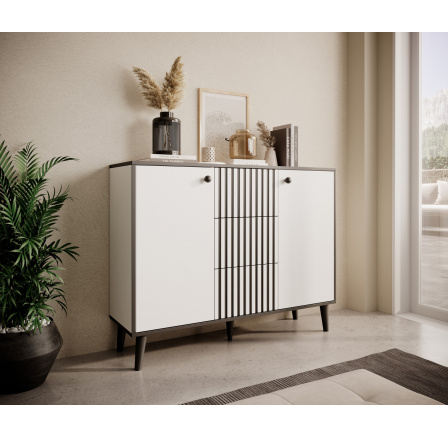 Komoda FADI Bílá+Černá