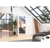 Posuvná skříň se zrcadlem a LED osvětlením BIANCO 150 Bílá+Bílá