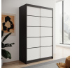 Šatní skříň LIZI 120, Černá/Bílá