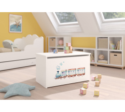 Truhla na hračky DARIA White+Railway