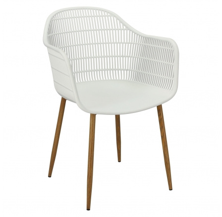 Židle Becker bílá/přírodní