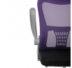 Dětská židle, výškově nastavitelná, fialová síťovina, KA-K2008 PUR