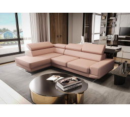 Rohová Kožená sedací souprava MILANO I - levá, přírodní kůže - volitelná barva