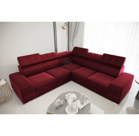Rohová sedací souprava ROYAL MAX 286×286 - vínová , pravá