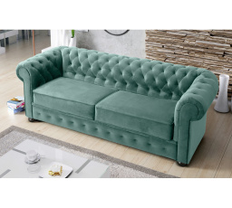 Sofa dvoumístná MANCHESTER II 188 cm - Pohovka bez funkce spaní, odstíny mátové