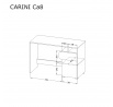 Psací stůl CARINI - CA8, světlý grafit/bílá briliantová/dub nash