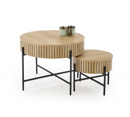 Konferenční stolky DANTE, přírodní / černá