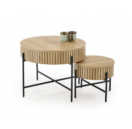 Konferenční stolky DANTE, přírodní / černá