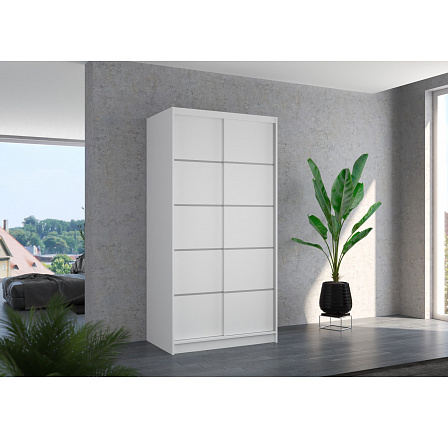 Posuvná skříň RIVA 100 Bílá+Bílá