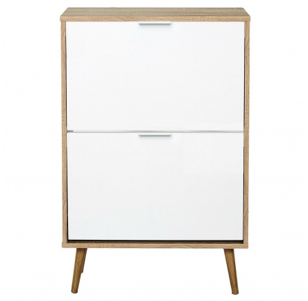 Skříňka na boty Sabana bílá/přírodní