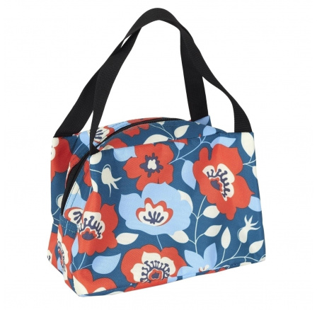 Termotaška na oběd Flower modro-oranžová Termotaška na oběd Flower modro-oranžová