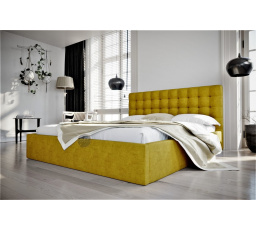 Postel LOFT - 160x200, Dřevěná, žlutá