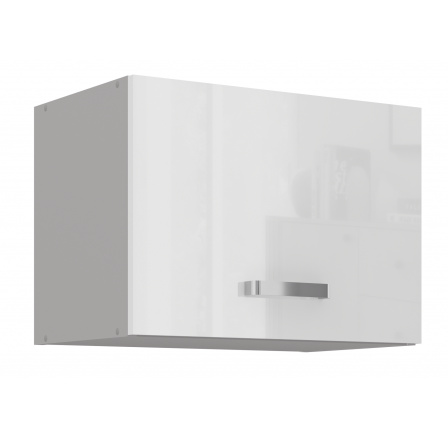 Horní skřínka BIANCA - 50 GU-36 1F, Šedá / Bílý lesk